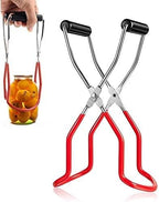 Oriflame Canning Jar Lifter Tongs, Stainless Steel Jar Lifter with Rubber Grips - for Slip Wide-Mouth Clip for Kitchen Restaurant