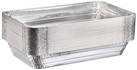 (10 Count) Full Size Deep Steam Table Pans Without Lids | Aluminum Foil Pans | Disposable Food Containers for Baking, Freezing, and Storage (21” x 13” x 3”)