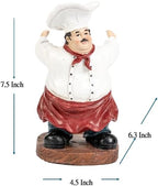 Funny Italian Chef Wine Bottle Holder – Decorative Kitchen & Table Centerpiece Statue, Novelty Wine Rack for Countertop Display, Home Decor & Wine Lover Gift, 7.5” Height
