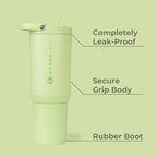 HydroJug Sport - Stainless Steel Tumbler with Straw, Vacuum Insulated, 20oz Leakproof Water Bottle, Ergonomic Design, Reusable, Dishwasher Safe, Rubber Base, Durable for Gym or Outdoors, Melon