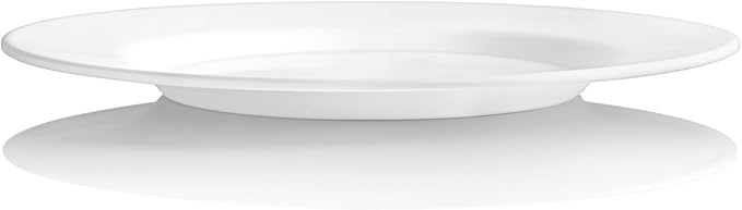 Plates 10inch Melamine Dinner Plates Round White Durable Dishes Set of 8 for Salad Dessert Dinner