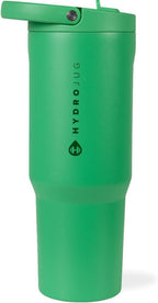 HydroJug Sport - Stainless Steel Tumbler with Straw, Vacuum Insulated, 40oz Leakproof Water Bottle, Ergonomic Design, Reusable, Dishwasher Safe, Rubber Base, Durable for Gym or Outdoors, Clover