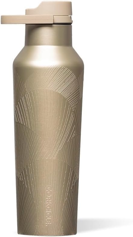 Corkcicle Classic Sport Canteen Insulated Water Bottle - Keeps Beverages Cold 25 Hours - Triple Insulated - Summer Drinkware Gift - Keeps Drinks Ice Cold - Leak-Proof Cap - 20 oz - Champagne Dreams