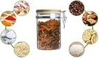 Glass Storage Jar with wooden Locking Clamp, Coffee Bean & Kitchen Food Container, Glass Sourdough Starter Jar (2PACK 50 OZ)