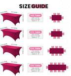 Utopia Kitchen 6FT Spandex Tablecloth [1 Pack, Fuchsia] 200 GSM Stretch, Fitted, Washable and Wrinkle Resistant Table Cloth Rectangle Cover for Trade Shows, Wedding, Parties [72Lx30Wx30H Inch]
