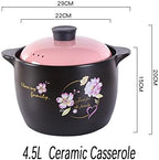 Ceramic Casserole Dish, Clay Pot, Ceramic Casserole Dish with Lid Clay Pot Round Ceramic Cookware, Dutch Oven Ceramic Pot Clay Pot For Cooking - Durable, Multi-purpose,Easy To Clean, Non-stick