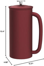 ESPRO P7 French Press Coffee Maker - Double-Walled Stainless Steel Insulated with Micro-Filter, 32 Ounces, Cranberry