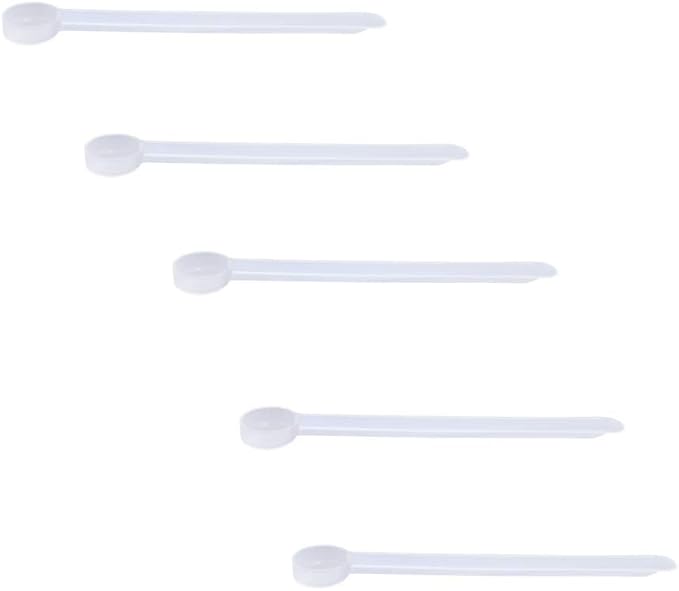 Plastic Measuring Scoop, 1/8 Teaspoon (.625 cc | A Pinch) Long Handle Spoons for Powders, Granules, Coffee, Pet Food, Baking Supplies, Protein and Other Dry Goods, BPA Free (Set of 5)