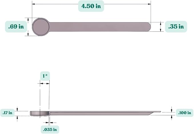 1/8 Teaspoon (0.625 mL | A Pinch) Long Handle Scoop for Measuring Coffee, Pet Food, Grains, Protein, Spices and Other Dry Goods (Pack of 10)