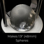 Ice Ball Press Kit - Aluminum Ice Sphere Press for Cocktails, Whiskey & Bourbon - Create 1.9 in. Clear Ice Balls - Includes Ice Press & Impression Patterns, Bar Mat, & Ice Tongs