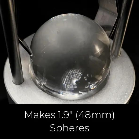 Ice Ball Press Kit - Aluminum Ice Sphere Press for Cocktails, Whiskey & Bourbon - Create 1.9 in. Clear Ice Balls - Includes Ice Press & Impression Patterns, Bar Mat, & Ice Tongs