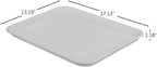 White Large Plastic Fast Food Serving Tray, Rectangle, 6 Packs