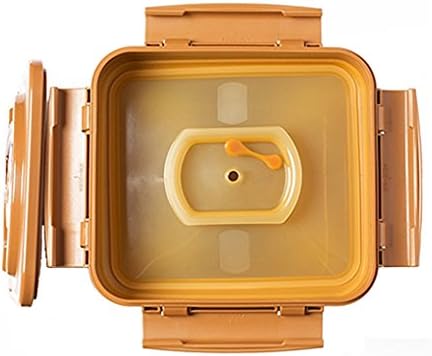 e-jen Premium Kimchi, Sauerkraut Container Probiotic Fermentation with Inner Vacuum Lid (Earthenware Brown, 1.6 gal/ 6.4L)