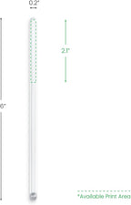 6.5" Custom Clear Flat-Stemmed Drink Stirrers – Personalized Swizzle Sticks with Full-Color Printing – Transparent Stirrers for Cocktails, Coffee & Events – 50 Pack