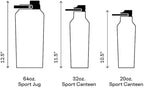 Corkcicle Sport Canteen - Keeps Drinks Cold 25 Hours - Stainless Steel Water Bottle - Triple-Insulated - Spill-Proof - Summer Drinkware Gift - Keeps Drinks Ice Cold - 32 oz - Midnight Navy
