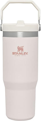 Stanley IceFlow Stainless Steel Tumbler with Straw - Vacuum Insulated Water Bottle for Home, Office or Car Reusable Cup with Straw Leak Resistant Flip Cold for 12 Hrs or Iced for 2 Days (Rose Quartz)