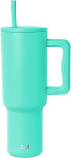 Simple Modern 40 oz Trek Tumbler with Handle and Straw Lid | Cup Holder Friendly Insulated Stainless Steel Travel Mug | Tropical Wave