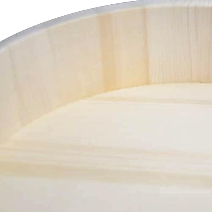 TIKUSAN Wooden Hangiri Sushi Rice Mixing Tub PP Band with Lid Made in Japan Made of Momi Fir Sushi Rice Bowl Sushi Oke (13" (33cm))
