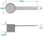 25 mL (5 Teaspoon) Long Handle Scoop for Measuring Coffee, Pet Food, Grains, Protein, Spices and Other Dry Goods (Pack of 10)
