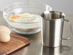 CURTA 18/8 Stainless Steel Measuring Cup with Handle and Pour Lip, Metal Pitcher with Oz and ML marking, 16OZ/500ML- 2 Cup), Heavy-Duty Pitcher