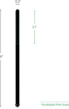 6.5" Custom Black Flat-Stemmed Drink Stirrers – Personalized Swizzle Sticks with Full-Color Printing – Sleek Plastic Stirrers for Cocktails, Coffee & Events – 50 Pack