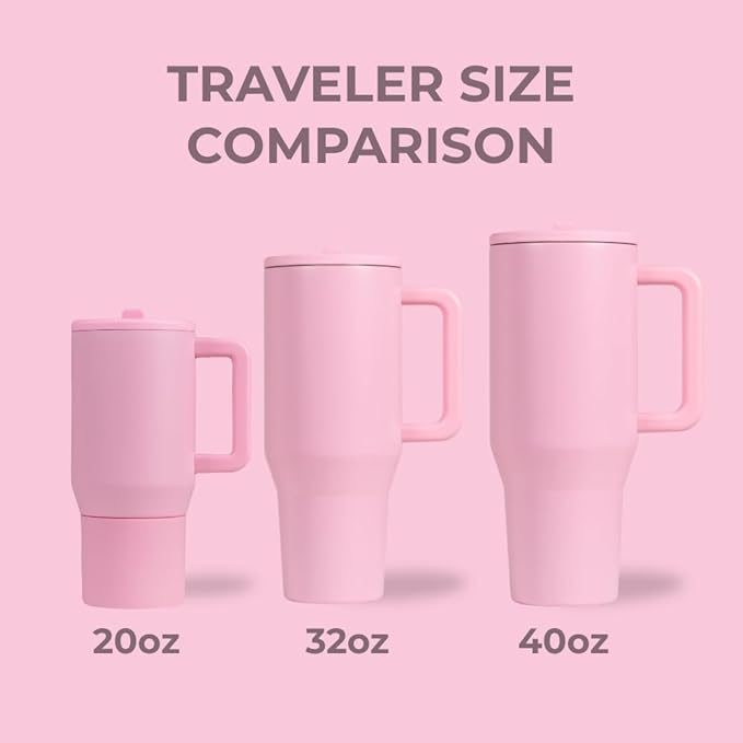 HydroJug Kids - 20 oz Insulated Kids Water Bottle with Flip Straw & Handle | Leak-Proof & Durable | Perfect for School, Sports, Lunch, Travel & Camp, Blush