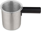 Milk Frother Cup Replacement For The Keurig K-Café Coffee Makers, Compatible With Keurig K-Café Coffee Makers Only. 34 ounce, Charcoal Frother. Hot and Cold Frothing, Stainless Steel/Plastic Handle