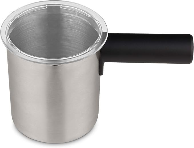Milk Frother Cup Replacement For The Keurig K-Café Coffee Makers, Compatible With Keurig K-Café Coffee Makers Only. 34 ounce, Charcoal Frother. Hot and Cold Frothing, Stainless Steel/Plastic Handle