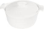 8.9" Ceramic Casserole Dish with Lids, 2.2 Quart White French Soup Tureen Bakeware Set with Handle 11 IN, Chip and Crack Resistant Baking Dish, Microwave Dishwasher Oven Fridge Safe