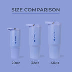 HydroJug Sport - Stainless Steel Tumbler with Straw, Vacuum Insulated, 40oz Leakproof Water Bottle, Ergonomic Design, Reusable, Dishwasher Safe, Rubber Base, Durable for Gym or Outdoors, Peri