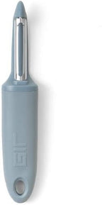 GIR: Get It Right Stainless Steel Swivel Potato Peeler - I-Shape Slate Silicone Handle Ergonomic - Hardened 304 SS Blade & Eye Remover - Multiuse Vegetable & Carrot Peeler