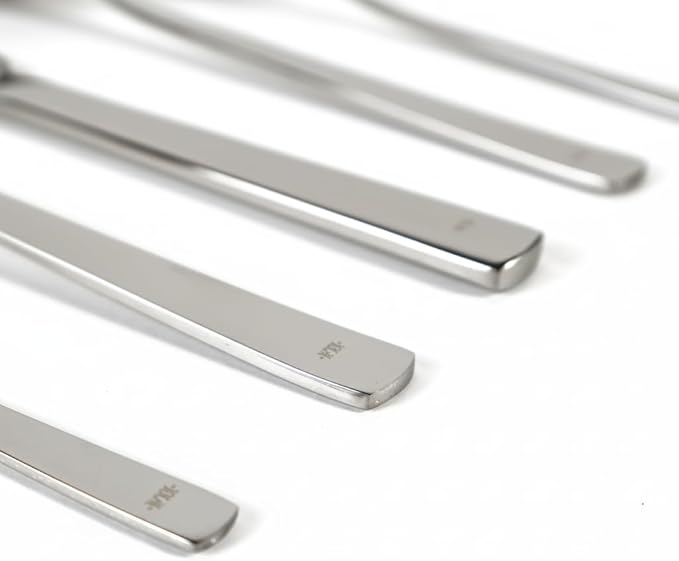 Oxford Silverware Set, 30 Piece Forged Flatware Set Cutlery Stainless Steel, Service for 6, for Kitchen, Home, Wedding, Party, Mirror Polished Dishwasher Safe