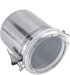 Glass Kitchen Storage Canister Mason Jars with Lids, 5inch Airtight Glass Canister with Hinged Lid， for Kitchen Canning Cereal,Pasta,Sugar,Beans