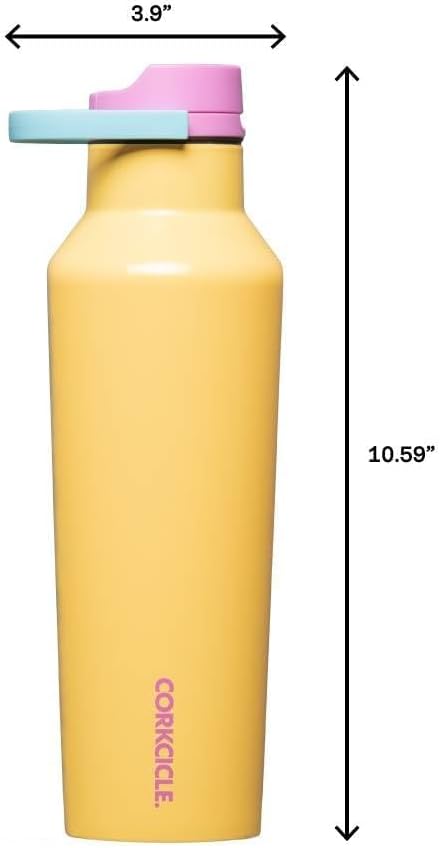 Corkcicle Classic Sport Canteen Insulated Water Bottle - Keeps Beverages Cold 25 Hours - Triple Insulated - Summer Drinkware Gift - Keeps Drinks Ice Cold - Leak-Proof Cap - 20 oz - Toucan Jams