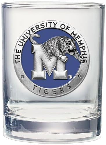 Heritage Pewter Memphis Double Old Fashion | Double Rocks Glass 14 OZ for Liquor | Expertly Crafted Pewter Glass