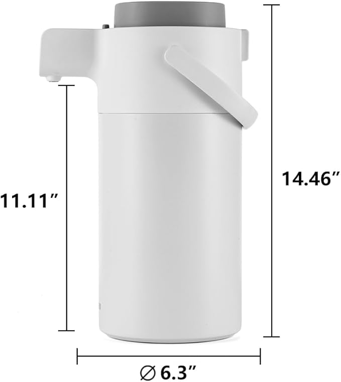 Airpot Coffee Dispenser with Pump - Coffee Carafes for Keeping Hot - Beverage Dispenser - 135oz/4L Thermal Coffee Carafe for Hot Liquids - Stainless Steel Insulated Coffee Thermos Carafe