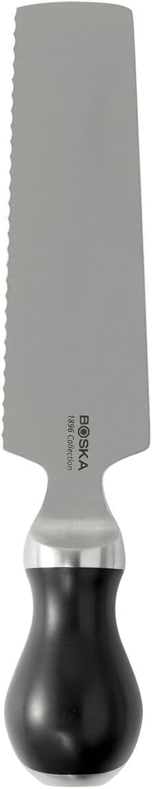 BOSKA Raclette Knife PRO- Stainless Steel - Spatula - Serreted Edge - Raclette - Serving Cutting Tool for Cheese Slicing or Bread knife - Small Kitchen Knife Durable