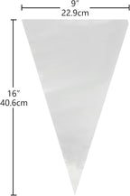 Keenpioneer Piping Bag - Disposable Cake Decorating Bag, Pastry Bag 56 Count, 16 inch, Clear