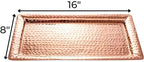 Monarch Abode Hand Hammered Aluminum Serving Tray, 16-Inch Copper Plated– Rectangle Serving Platter, Large Serving Tray for Party, Fruit Platter, Dessert Trays, Serving Dishes