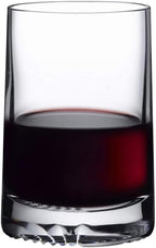 NUDE Whiskey Glasses Set of 2 DOF – 13.25 oz Lead-Free Crystal Old Fashioned Rocks Glasses for Whisky, Scotch & Bourbon – Alba by Joe Doucet, Hand-Engraved Tartan, Heavy Base