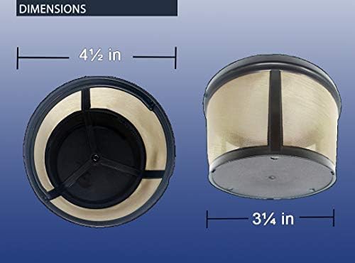 GoldTone Brand 8-12 Cup Reusable Mr. Coffee Basket-Style Coffee Filter & Set of 12 Water Filters for Mr. Coffee Coffee Maker and Brewer