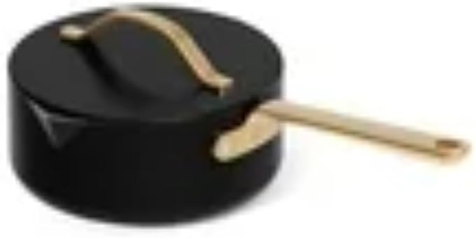 Beautiful 12pc Ceramic Non-Stick Cookware Set by Drew Barrymore, Pots & Pans with Lids, Dishwasher‑Safe,Soft‑Touch Handles, Even‑Heat Base.