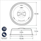 Nordic Ware Microwave 2-Sided Round Bacon and Meat Grill, 10-Inch Spatter Cover and 2-Cavity Egg Poacher