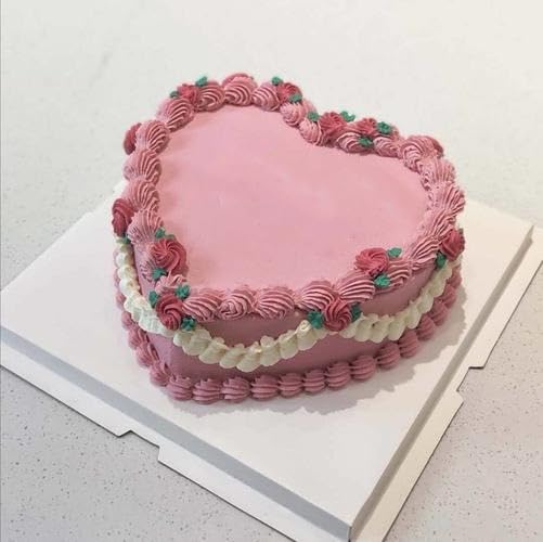 8×2 inch heart cake pans set of 3， Aluminum Cake Pan, For Birthday and Other Occasions