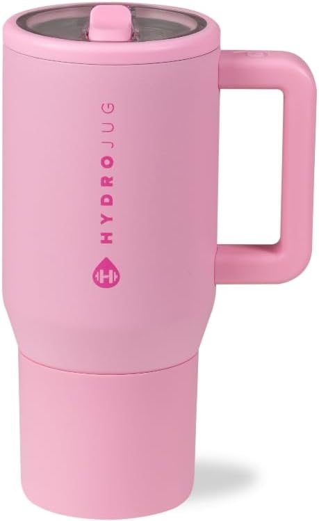 HydroJug Kids - 20 oz Insulated Kids Water Bottle with Flip Straw & Handle | Leak-Proof & Durable | Perfect for School, Sports, Lunch, Travel & Camp, Blush