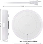 BESTINNKITS Smart Coffee Set Auto On/Off Gravity-Induction Mug Office Desk Use, Candle Wax Cup Warmer Heating Plate (Up to 131F/55C), 14oz (White Set)