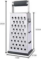 Vertical Stainless Steel Grating Four-sided Boxed Grater For Cucumbers, Carrots And Cheese, Grater, Melon, Planing, Potato, Planer, Non-slip Handle，Peeler