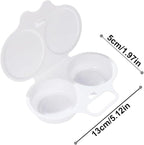 Egg Poacher, Microwave Egg Boiler Poacher, 2 Cavity Nonstick Poached Egg Maker With Lid, Egg Poacher Microwave Egg Cooker, Double Drain Poached Egg Cups Egg Poachers