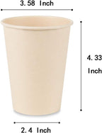160 Count 15 oz Disposable Coffee Cups Paper Cups, Plant Fiber Cups Brown Hot Cups Hot Tea hot Drink Water cups