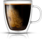 JoyJolt Savor Double Wall Insulated Glasses - Coffee Mugs (Set of 2) - 13.5-Ounces